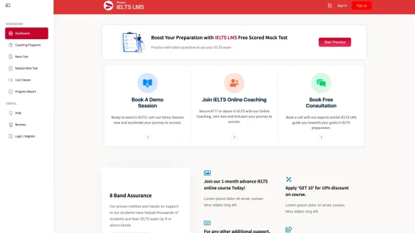 Hire IELTS website designer