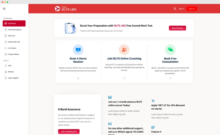 Hire IELTS website designer